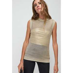 Blusa con Capucha de Punto Brillante - Product Image 1