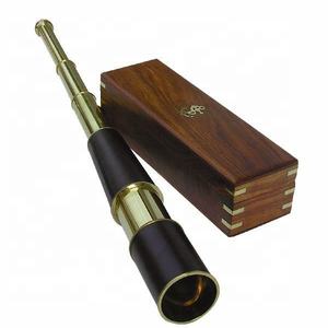 Bonne qualité étui en cuir télescope décor maison avec victorien Marine Antique laiton jumelles décoration Vintage binoculaire - Product Image 2