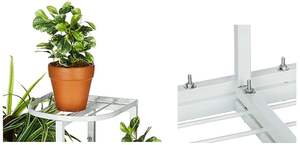 ที่วางกระถางต้นไม้เหล็กสีดำมีสไตล์สำหรับตกแต่งสวนของตกแต่งบ้านระเบียงในร่ม - Product Image 2