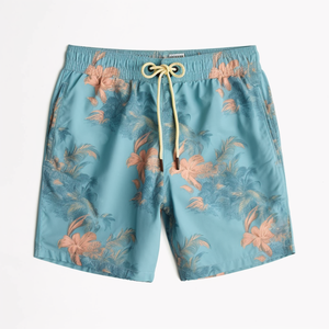 กางเกงขาสั้นแห้งเร็วใส่ได้ทั้งชายและหญิงป้องกันรังสียูวีสวมใส่สบายและทนทานวัสดุสำหรับชายหาดและฤดูร้อนลำลอง-กางเกงขาสั้นของผู้ชาย - Product Image 5