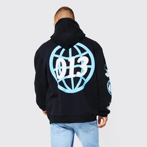 Sudaderas con capucha de lana de algodón de alta calidad Unisex logotipo personalizado Puff impreso pantalla impresa peso pesado francés Terry en relieve ropa hombres - Product Image 3