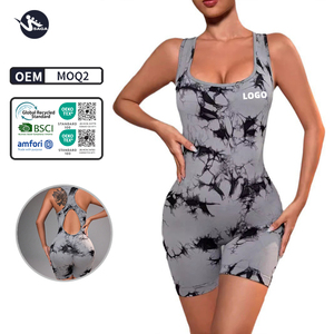 จั๊มสูทสำหรับผู้หญิงชุดเล่นโยคะเปิดหลังเซ็กซี่สำหรับเล่นฟิตเนสไม่มีสายกำหนดโลโก้และสีได้เอง - Product Image 1