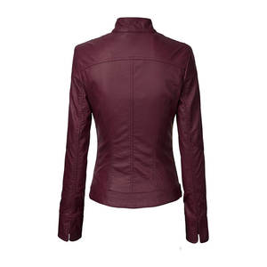 Wholesale Autumn Winter <b>Plus</b> Fashion Men's <b>Leather</b> <b>Jackets</b> Solid Color Zipper <b>Faux</b> <b>Leather</b> Casual PU <b>Jacket</b> for Men - Product Image 3