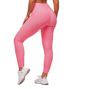 Ropa activa, mallas de Yoga a la moda para mujer, mallas de entrenamiento de Yoga de cintura alta transpirables de algodón 100%, mallas de Yoga para gimnasio de verano - Product Image 3