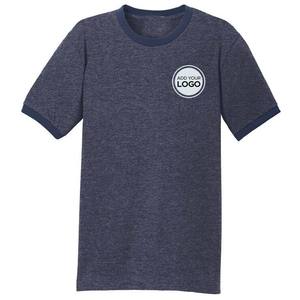 เสื้อยืดผู้ชายแขนสั้น Ringer เสื้อยืดผ้าฝ้ายสีตัดกันเสื้อยืดเสื้อกีฬา - Product Image 5