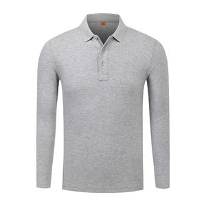 2025 New Hot Selling Custom Men's High Quality 100% Cotton <b>Long</b> <b>Sleeve</b> for Polo <b>Shirts</b> Plain Solid Pattern <b>Golf</b> <b>Shirt</b> - Product Image 3