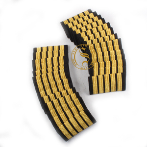 Anillo de oro ceremonial Charretera Piloto Uniforme Insignia Hombreras Esencial Aerolínea Uniforme Accesorio - Product Image 3