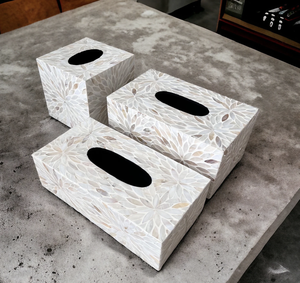 Boîte à mouchoirs en résine moderne faite à la main en forme de cube stockage de serviettes avec support de vadrouille pour la cuisine à manger d'Inde - Product Image 2