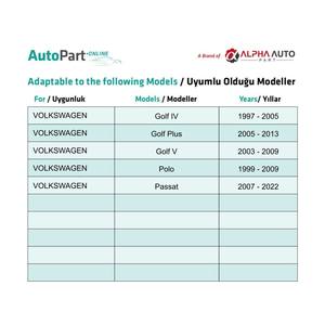 Clips de fixation pour panneau de plancher de coffre Volkswagen Golf IV, Golf Plus, Golf V, Polo, Passat - 10 pièces - Product Image 5