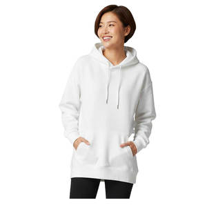 Sweat-shirts à capuche personnalisés de haute qualité avec logo, en coton, surdimensionnés, grande taille, en molleton épais pour femme - Product Image 6