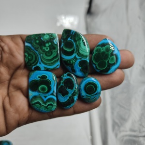 Cabujón suelto de alta calidad, piedras preciosas naturales, forma mixta, crisocola y malaquita para hacer joyas, piedras curativas, lote mixto - Product Image 1