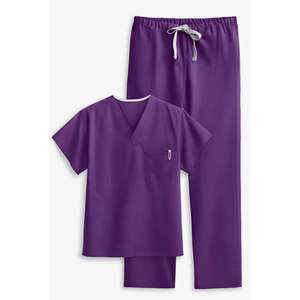 Ligero Unisex Scrub Uniforme Fácil Movimiento Tops Pantalón Trabajador DE LA SALUD Logotipo personalizable OEM Venta al por mayor Scrub Sets Uniformes - Product Image 5
