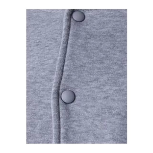 Veste en laine d'hiver décontractée avec fermeture éclair et décoration boutonnée, motif uni, broderie, service OEM disponible - Product Image 4