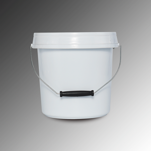 Seau à peinture cylindrique en plastique écologique de 1 gallon, vente en gros au Vietnam, poignée en métal, option de logo personnalisé, sérigraphie - Product Image 1