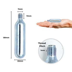 <span class=keywords><strong>Cartouche</strong></span> <span class=keywords><strong>CO2</strong></span> filetée 16g pour gonfleur de pneu de vélo, usage unique, type portable - Product Image 2