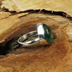 Fluorite verte naturelle 925 argent Sterling poire forme pierre précieuse bague bijoux faits à la main cadeau pour noël - Product Image 3