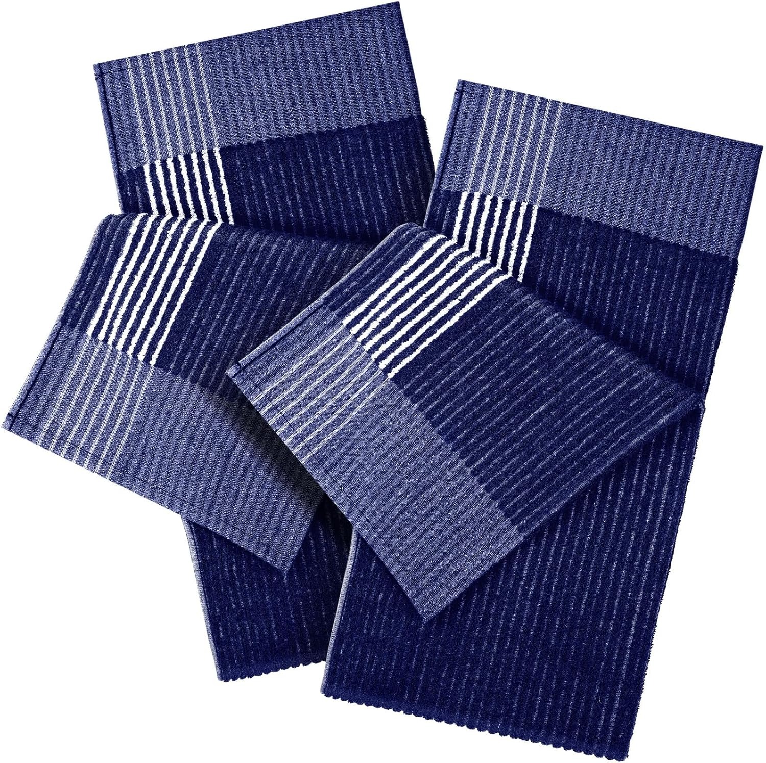 Bleu avec bande blanche