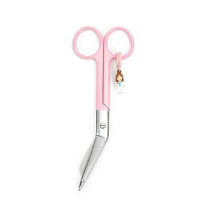 Pink Lister Bandage Scissor Personalizado <span class=keywords><strong>OEM</strong></span> Descartável Enfermeira Lister Bandage Scissors Único Uso Manual Instrumentos Cirúrgicos - Product Image 1