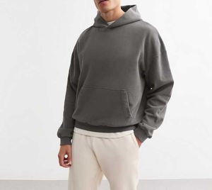 Sweat à capuche pour hommes en coton avec logo personnalisé en gros pulls unisexes à capuche pour hommes en polaire vierge - Product Image 2