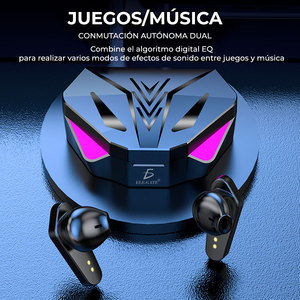 Auriculares Inalámbricos X15 para Juegos con Bluetooth 5.1, Diseño Impermeable Intrauditivo con LED, Pantalla Digital e Indicador de Batería - Product Image 4