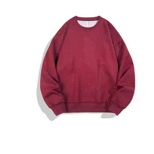 Sweat-shirt décontracté d'hiver pour homme 100 % coton, haute couture, avec strass, motif uni, imperméable et coupe-vent - Product Image 3