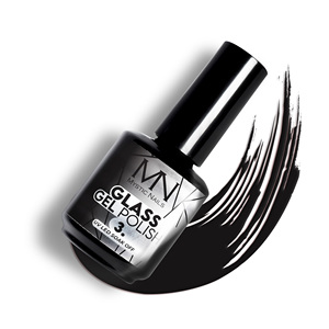 UV LED Gel <b>Polish</b> Color - Made in EU - CPNP - <b>Black</b> - Gel <b>Polish</b> Glass 03 - 12ml - Mystic Nails - Product Image 1