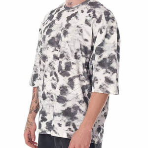 T-shirt surdimensionné pour homme grande taille en polyester/coton avec logo personnalisé, respirant, style décontracté, en vente en ligne - Product Image 2