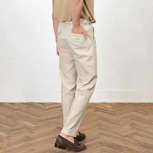 Pantalones de vestir informales cómodos para hombres-Precio de servicio OEM de ajuste regular ligero transpirable de color personalizado de alta calidad - Product Image 3