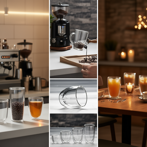 Bdt 80ml Double-Walled Borosilicate Thermal Glass <b>Drinkware</b> Dishwasher Safe - Product Image 3