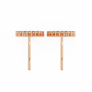Boucles d'oreilles uniques en or 18 carats avec diamant de laboratoire, boucles d'oreilles de qualité supérieure - Product Image 1