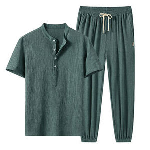 ..ชุดวอร์มลำลองสำหรับผู้ชายเสื้อแจ็คเก็ตและกางเกงมีซิปเต็มตัวชุดสองชิ้นเหมาะสำหรับการออกกำลังกายฟิตเนสวิ่งและสวมใส่ทุกวัน - Product Image 3