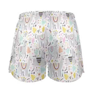 Taille haute femmes Shorts de plage respirant coton coupe ample vacances vacances bas Shorts pour femmes - Product Image 4