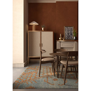 Alfombra de Lana Geométrica Azul Erbe, Tejida a Mano, Rectangular de 9x12, para Entrada, Hogar, Uso Juvenil - Modelo ZA-GS-7008 de Jaipur Rugs - Product Image 5