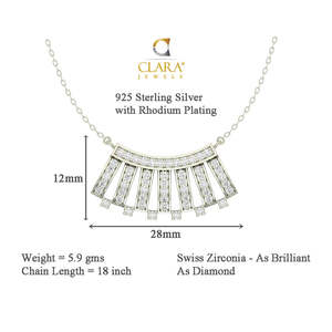 Colgante CLARA Ayla con Cadena, Plata de Ley 925, Bañado en Rodio, Colgantes y Dijes Finos, Regalo para Mujeres y Niñas - Product Image 4