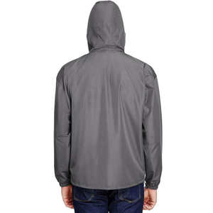 Veste de pluie imperméable pour extérieur Imperméable à capuche de couleur unie en tissu mince pour adultes - Product Image 6