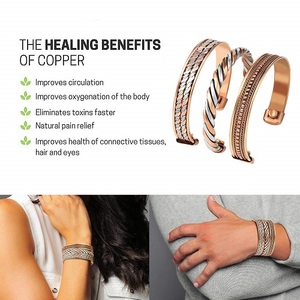 High Quality Pure Copper Bracelets for <b>Men</b> and Women Available in Different Styles with Customize Logo and Packing - Product Image 4