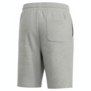 Shorts de sport décontractés en coton gris pour hommes, taille élastique avec cordon de serrage, en molleton, coupe ample, pour la gym, la course et la plage en été - Product Image 5
