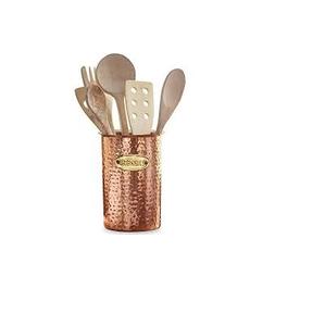 Soporte de cuchara de cobre martillado para utensilios de cocina, vajilla, herramientas, soporte de cuchara de cocina de cobre al mejor precio - Product Image 1