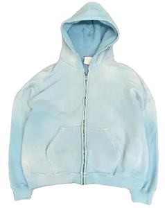 High Quality 100% Cotton Acid Washed Pullover Hoodie French Terry 'High Street Series' <b>Vintage</b> Stone Washed Similar Old <b>Sweater</b> - Product Image 3