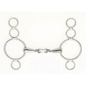 Bocado de Caballo Lorina Continental de 4 Anillos, Tipo Snaffle, de Acero Inoxidable, de Primera Calidad, para un Control y Equilibrio Mejorados - Product Image 3