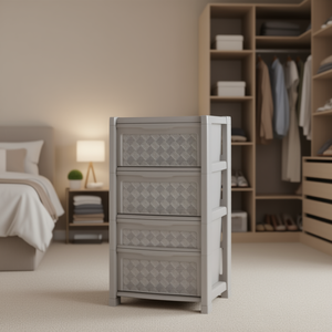 ARIANNA 3C Cajonera de Plástico Gris Taupe Ahorradora de Espacio 8025646908 Tontarelli Cajones Ahorradores de Espacio 39x39x63.5cm - Product Image 3