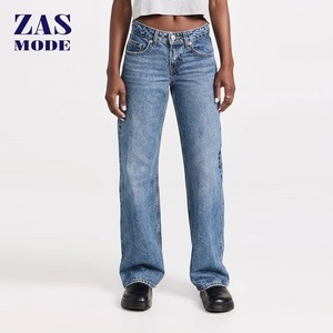 Jeans de Pierna Ancha Estilo Boyfriend para Mujer, Cintura Alta, Holgados, Ecológicos, de Secado Rápido, 100% Algodón, Corte Recto con Agujeros - Product Image 1