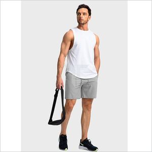 Nouvelle Arrivée Shorts Athlétiques Homme Entrejambe 7 Pouces Séchage Rapide Légers 100% Coton Style Urbain Uni Anti-Plis Service OEM - Product Image 2
