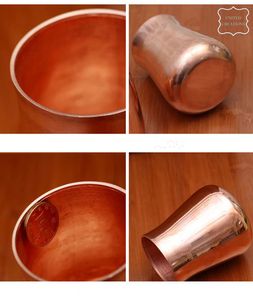 Copper Plan Vasos de vidrio de cobre puro Copas de cobre para beneficios de salud Ayurveda - Product Image 5