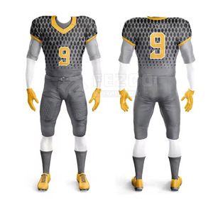 Derniers modèles de tenues de football américain pour hommes, personnalisables, couleur unie, respirantes, 100% polyester, prix bas - Product Image 1