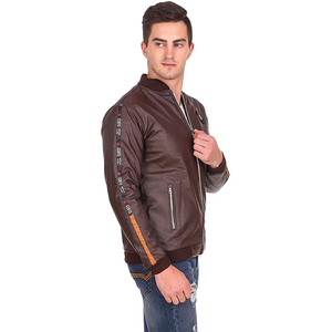 แจ็คเก็ตกันหนาวคอปกตั้งของผู้ชาย, 2025หนังแกะแท้หนังวัวแท้สำหรับนักปั่น - Product Image 5