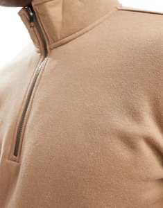 Men's Hoodies High Quality Custom Made 100% Cotton Pullover Zip up Fleece Winter Warm Men Mock Neck Puff Printing Sweatshirts - Product Image 4