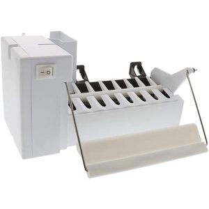 Machine à glaçons électrique 5303918344CM avec boîtier en plastique pour glaçons en cubes, idéale pour les foyers, les hôtels, les camping-cars et l'extérieur, remplace 5303918344 - Product Image 1