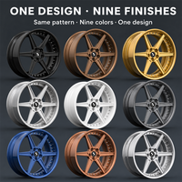 Jantes forgées en deux parties, cinq branches bleues, corps noir, 18, 19, 20, 21 pouces, 5x112, 5x114.3, 5x120, BMW X5