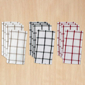 Nouvelle conception rayée naturel 100% coton biologique absorbe imperméable prix de gros Super doux Gots certificat serviettes de cuisine - Product Image 3